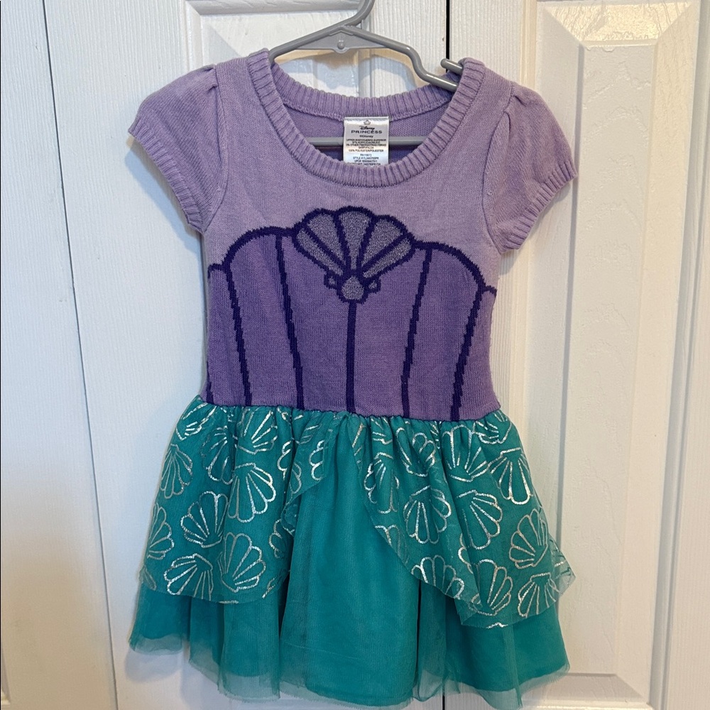 Disney Princess little mermaid Lavender Knit Tutu dress